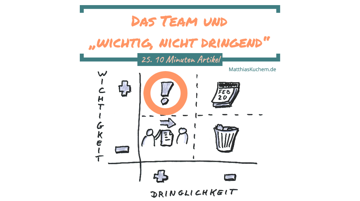 Das Team und „wichtig, nicht dringend“